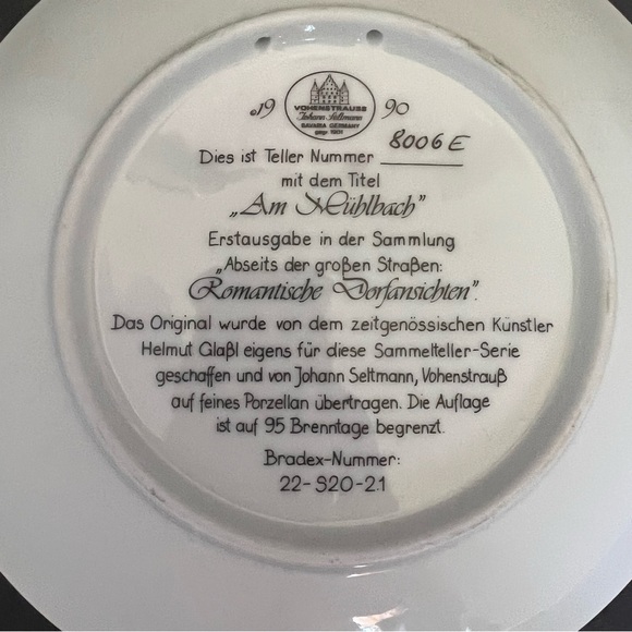 Romantische Dorfansichten Collectables Plates Set of 3 Germany - Picture 10 of 13